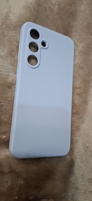 Чохол на телефон Samsung Galaxy S24 FE з мікрофіброю, голубий колір