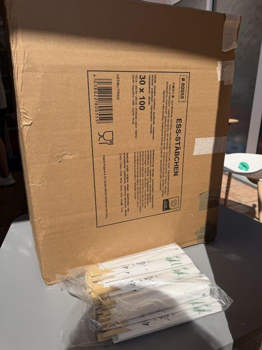 Pauzinhos de Bambu para Sushi – Embalados Individualmente
