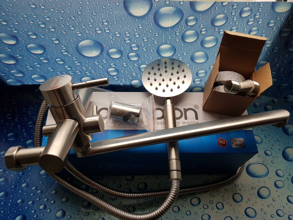 Смеситель змiшувач для ванны из нержавейки CHAMPION SUS-006 (EURO)