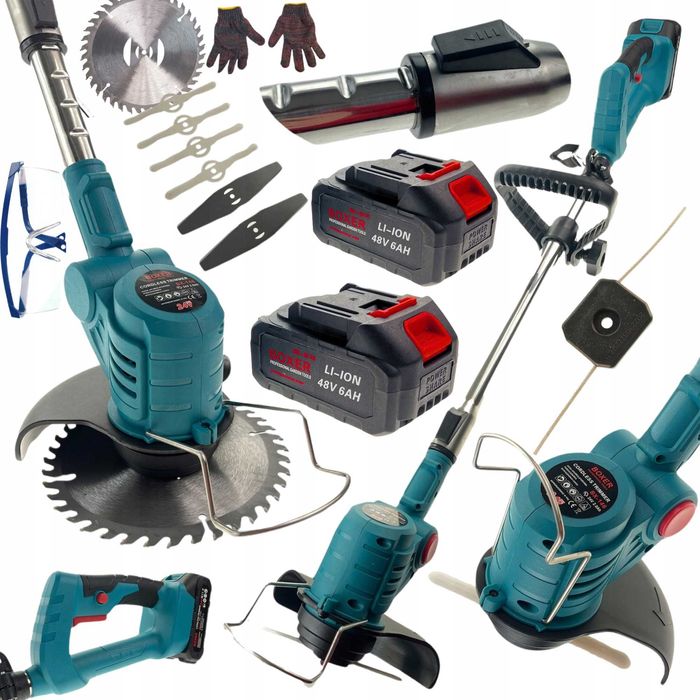 PODKASZARKA KOSA Akumulatorowa 3000W 2 Bateria Zestaw 24V kosiarka