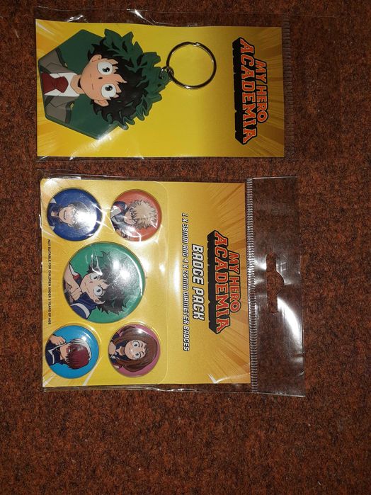 Zestaw My Hero Academia brelok breloczek i pin-upy przypinki