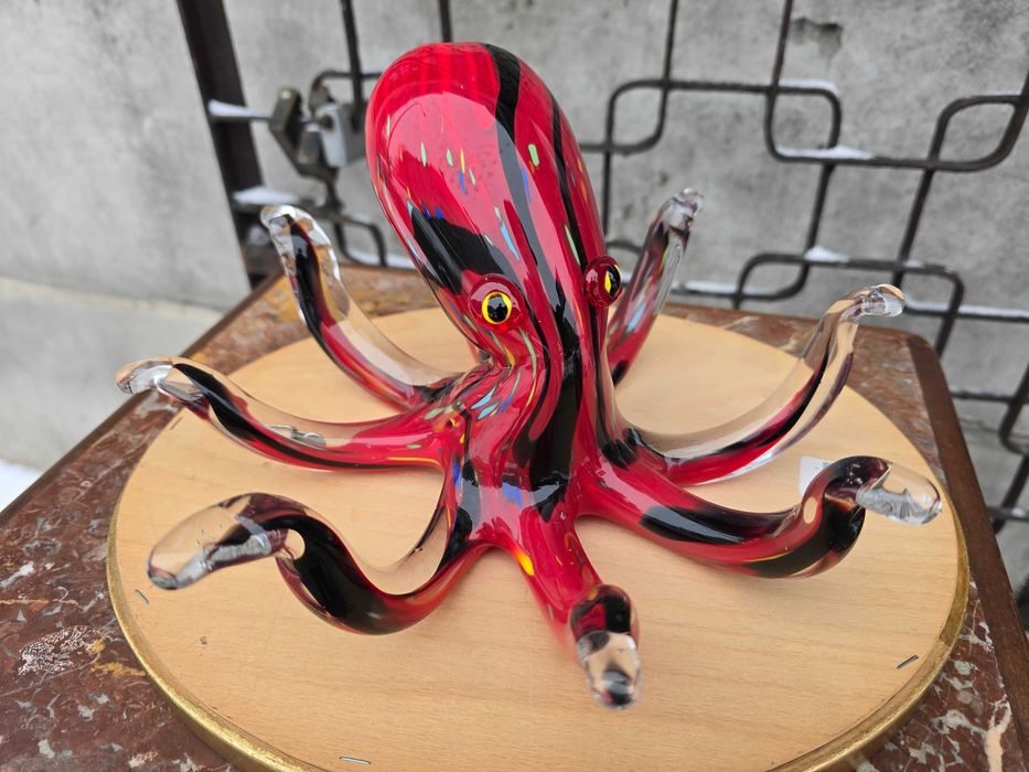 Stary szklany ośmiornica styl Murano