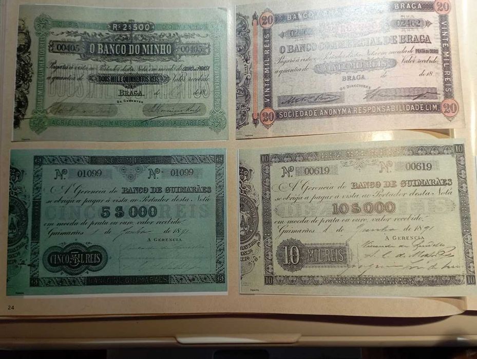 Coleção de notas e moedas do Diário de Noticias