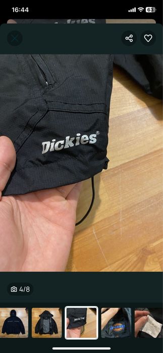 (S-M) DICKIES Черная курточка на мембране весенняя осенняя tnf gore tex ветровка