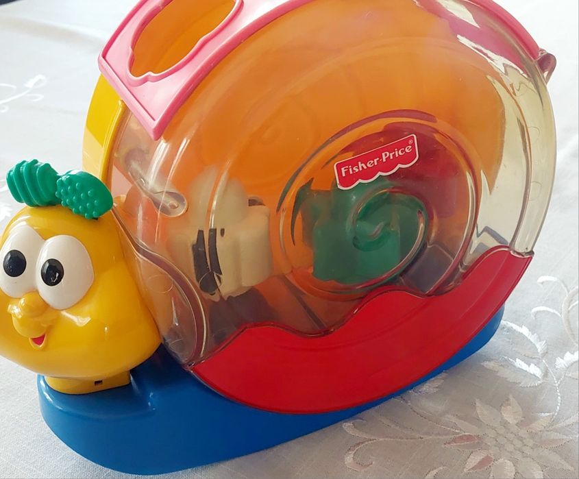 Fisher Price Ślimak smakosz klocków zabawka edukacyjna gra 6 - 36 m-cy