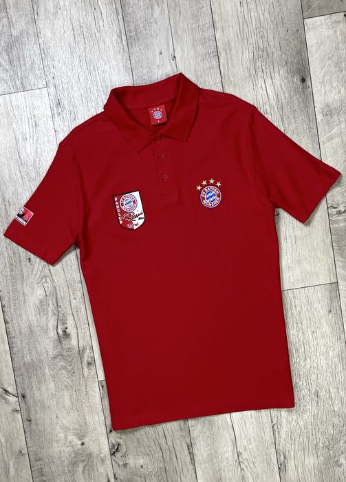 Bayern футболка поло L размер футбольная красная