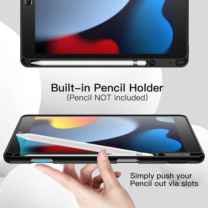 JETech iPad 10.2'' 7 8 9 etui pancerne stojak Smart Cover czarne