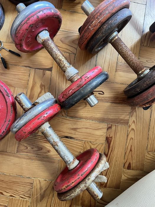 Conjunto Completo de Halteres+Anilhas - 118kg