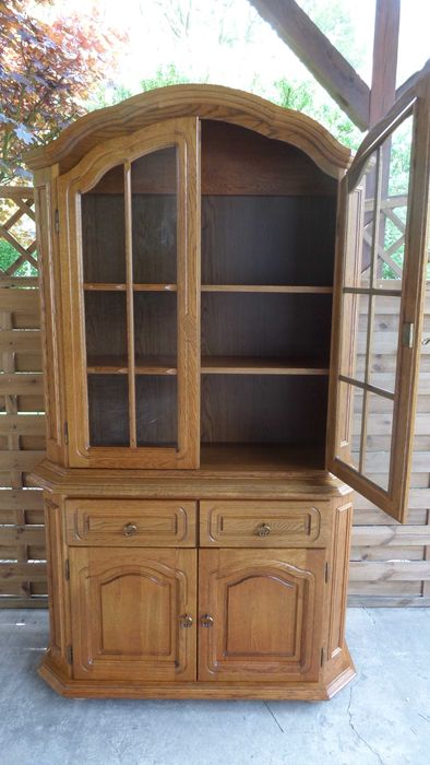 piękna dębowa witryna kredens stan bdb wysyłka dowóz