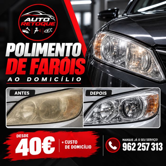 Polimento e Restauro de Faróis Auto – Orcamento