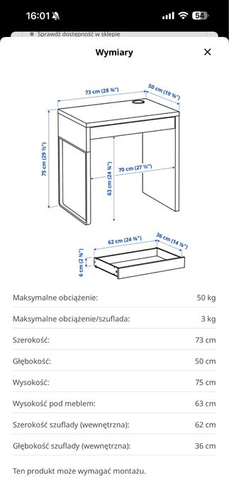 Biurko Ikea Micke