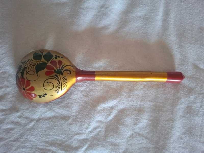 Colher de madeira tradicional russa vintage