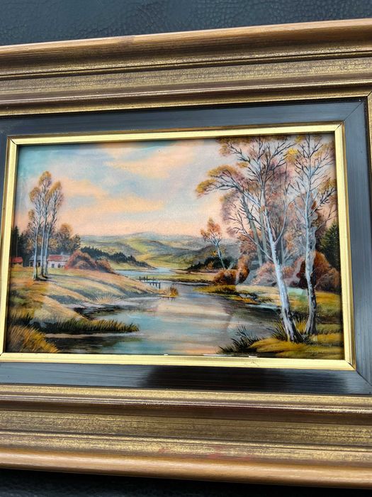 Obraz emaliowany Limoges ,sygnowany -Francja   30x40cm