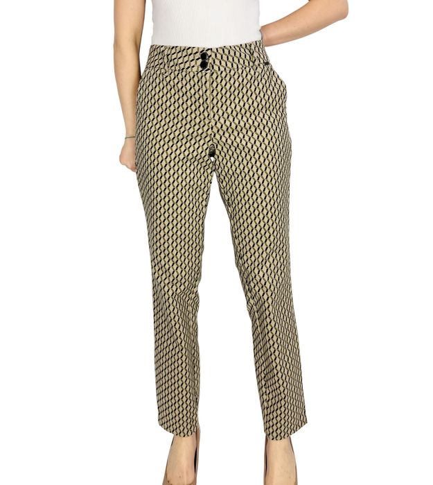 Spodnie w geometryczny wzór M 38