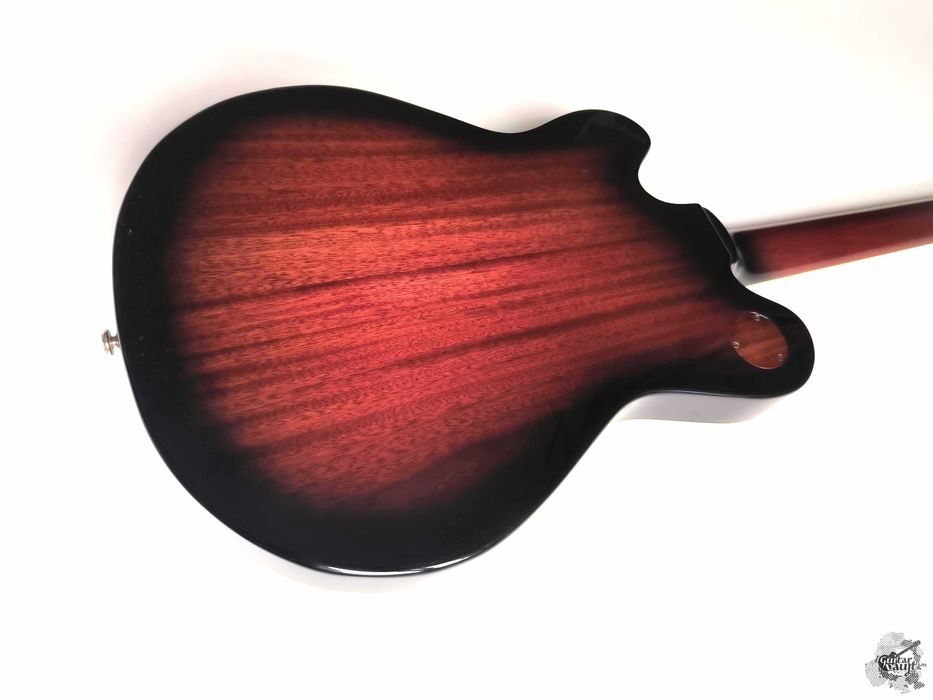 $1350 Avaks Custom Dark Moon Semi-hollow '2024 Trans Wine Burst w/GigBag