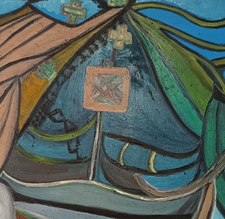 Pintura de Barco Rabelo no Douro