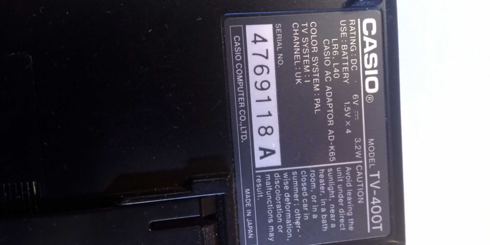 Casio TV-400 портативный карманный раритетный телевизор