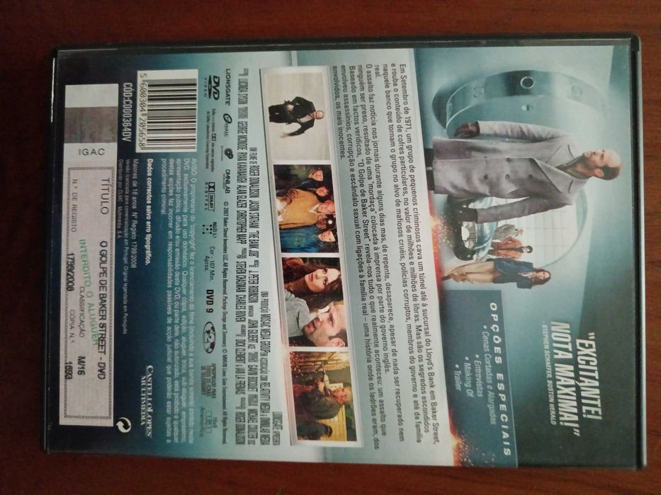 filme dvd original o golpe de baker street