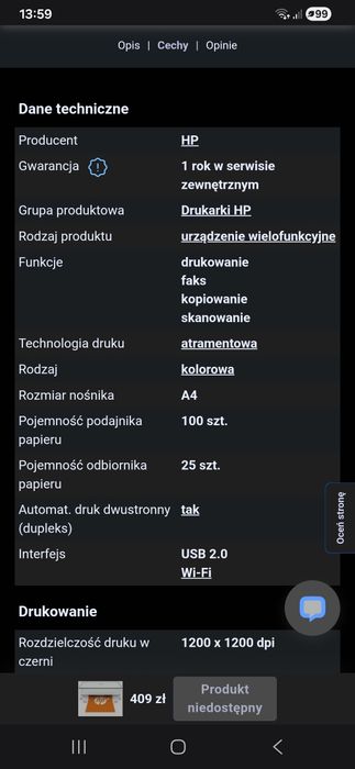 Drukarka, skaner, kopiarka HP envy 6020e