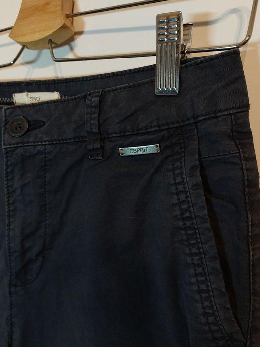 Granatowe spodnie Esprit 36 S granatowe spodnie materiałowe eleganckie