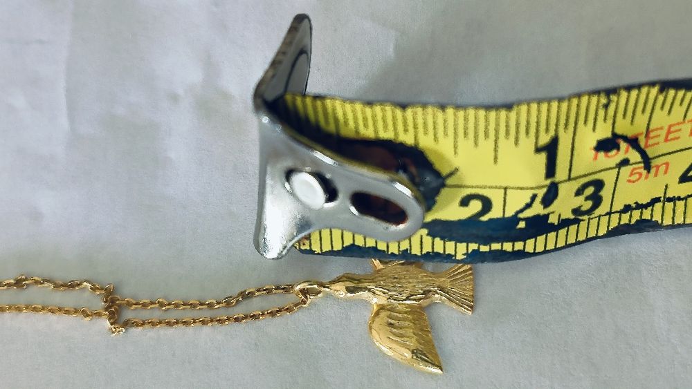 Colar em prata dourada espírito Santo