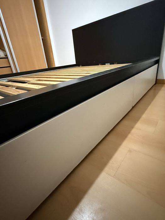 Cama casal 160x200 Malm ikea com gavetas