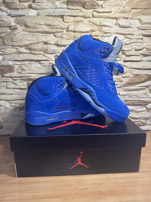 Кросівки Air Jordan 5 Retro Blue Suede р40-44