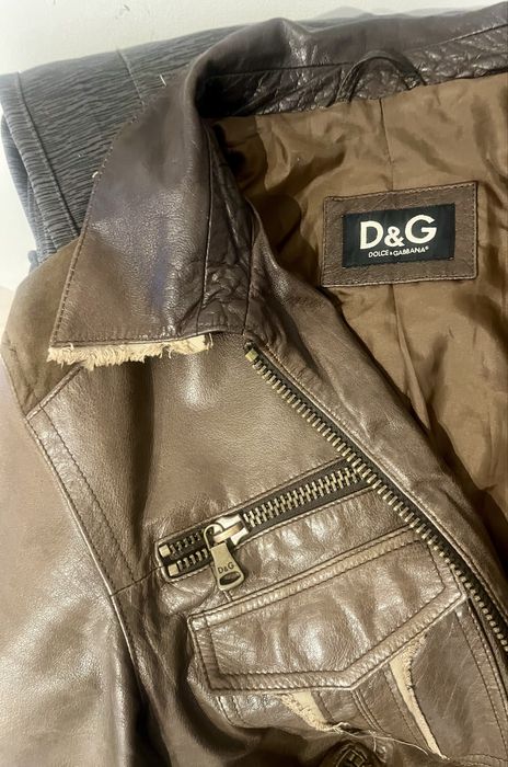 Oryginal skóra męska „ramoneska” D&G