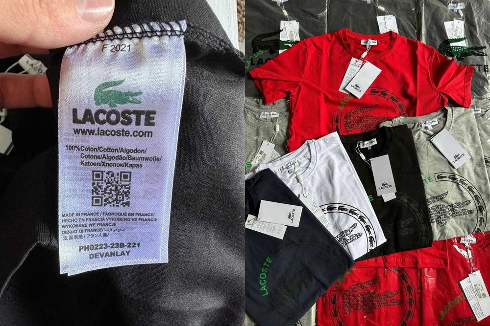 Męska koszulka tshirt Armani Lacoste Ralph Prada kolory krótki rękaw premium M-XXXL