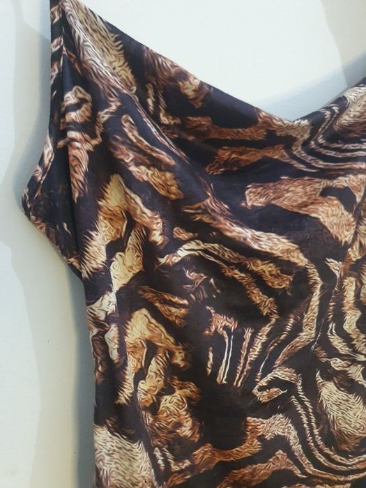 Vestido padrão castanho shein