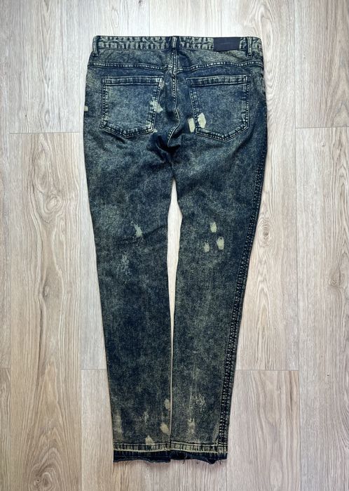 Represent Distressed Grey Bleach Skinny Nowe Męskie XL Dzinsy Jeans Opium Streetwear Designer