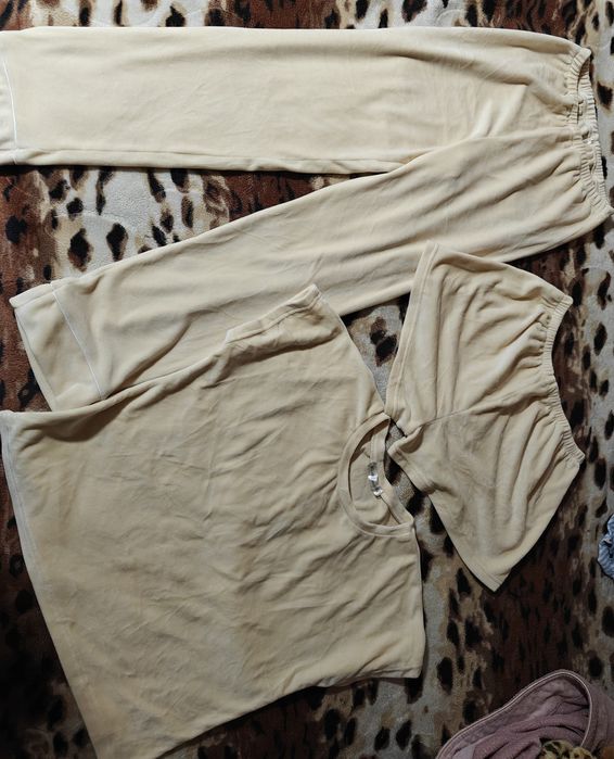 Пижама тройка хлопковый велюр размер М