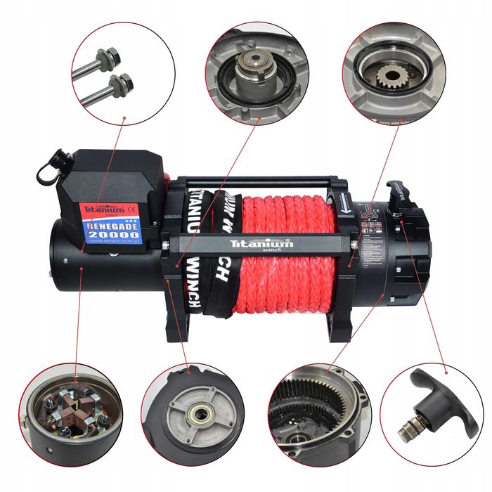 Wyciągarka Titanium WINCH RENEGADE 20000 LBS 24V