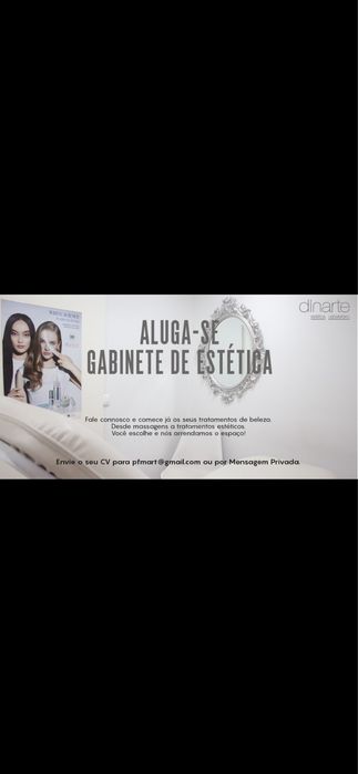Aluga se gabinete de estetica
