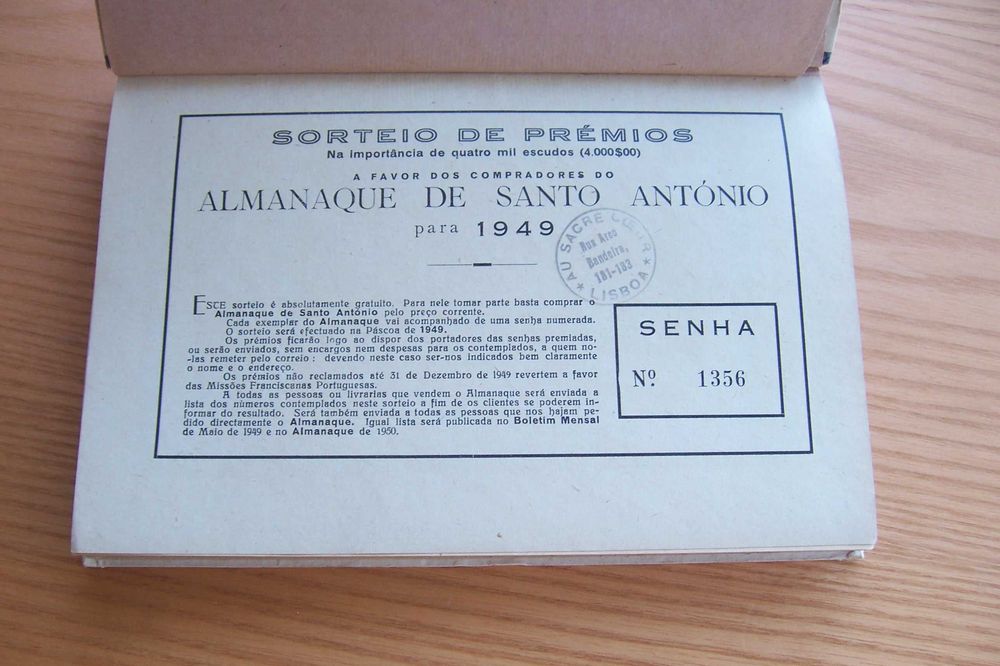Almanaque de Santo António 1949