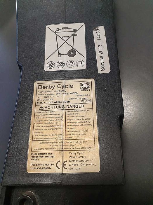 Bateria Kalkhoff Impulse 36V 603Wh