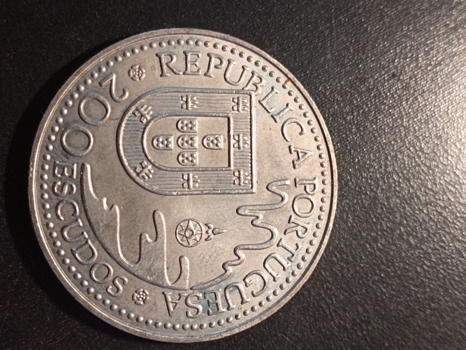 200 escudos 1993 - Chegada à Ilha de Tanegashima - O Grande Encontro..