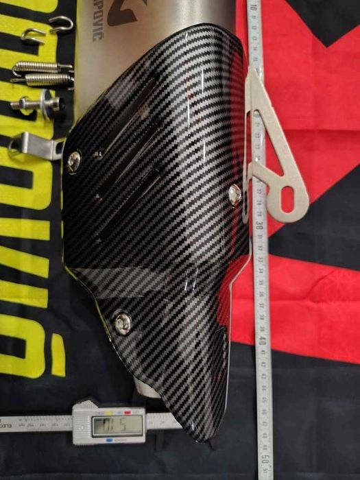 Ponteiras de escape R. akrapovic - cinza inox ou preto mate