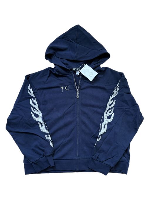 Zip Hoodie Thug Club Leather Flame зипка