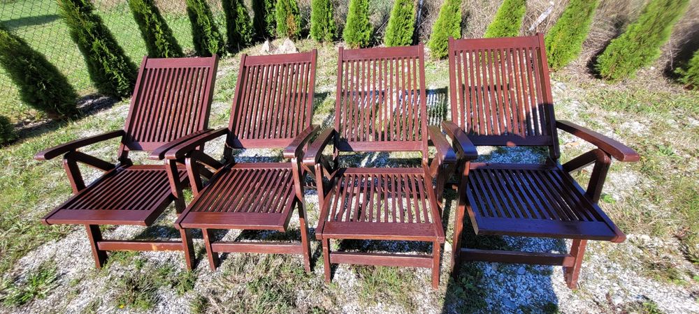 Krzesła ogrodowe drewniane