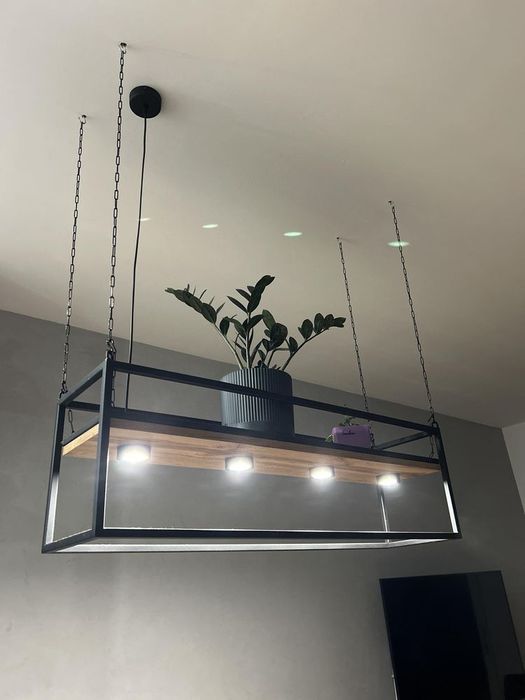 Lampa kwietnik wiszący loft industrial