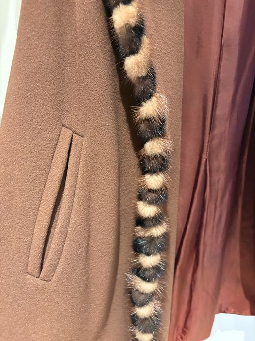 Casaco Camel com Vison