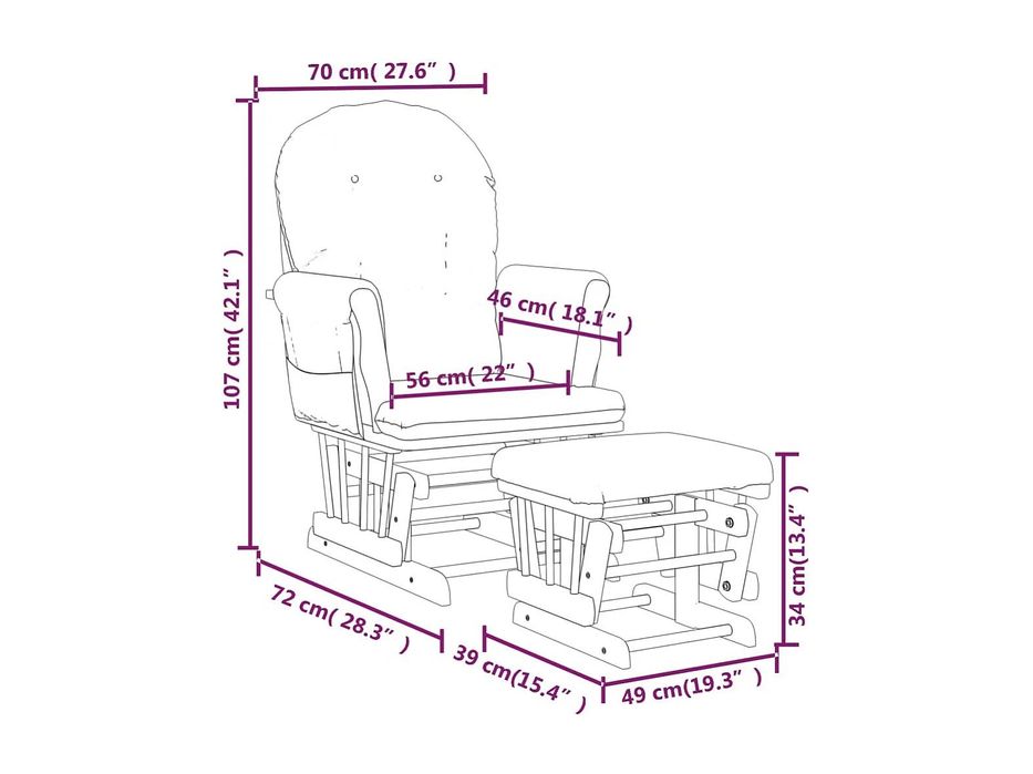 Cadeira de amamentação super confortável