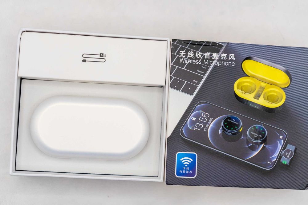 Петличный микрофон Asterold B-612, 2 шт. + зарядный кейс, для блогеров