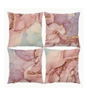 Poszewki ozdobne marmurkowe róż, fiolet