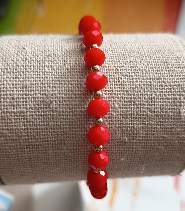 Bransoletka czerwony Jadeit