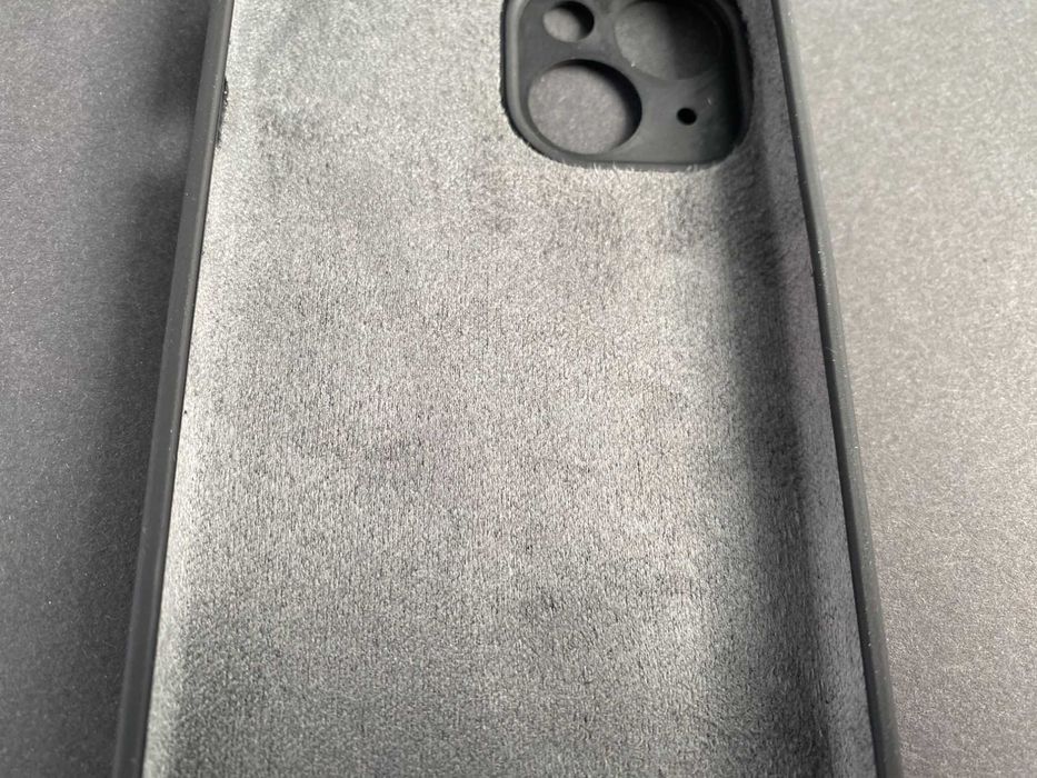Etui do Apple iPhone 14 Silicone Case (сzarne) + szkło hartowane 9H 9D