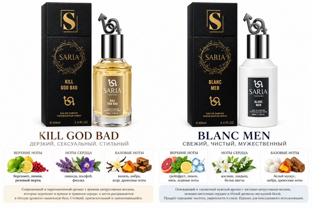 Парфуми Saria Kill God Bad / Blanc Men 69 мл | Чоловічі аромати