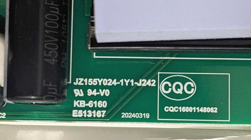 плата блок живлення JZ155Y024-1Y1-J242 KB-6160 для монітора Asus MS27U