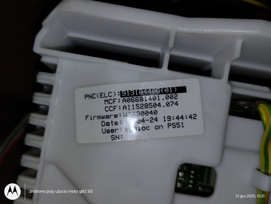 Moduł zasilający pralki Electrolux